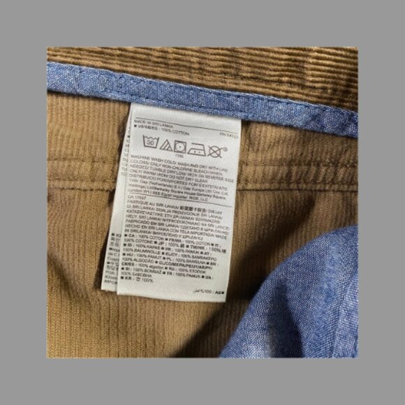 Banana Republic Straight Leg Corduroy Men's 35x30 Beige 5-Pocket Pima Cotton - Picture 9 of 11